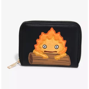 Studio Ghibli Products Howl's Moving Castle Calcifer Fuzzy Wallet